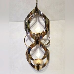 MCM, Midcentury Mascot Wall Mounted Candle Holder Sconce #71Vs, Mid Century Gold